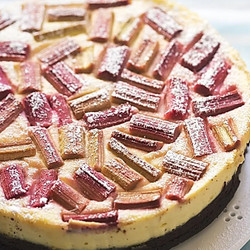 Käsekuchen-brownie Mit Rhabarber