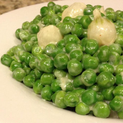 Creamed Onions And Peas