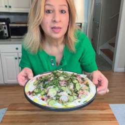 Creamy Fennel and Cucumber Salad סלט מלפפונים ושומר עם יוגורט וסומאק