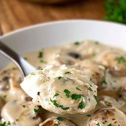 Creamy Garlic Parmesan Mushrooms