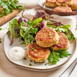 Tuna Patties Fried In Olive Oil