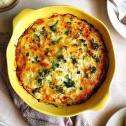 Cheesy Broccoli And Potato Gratin