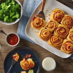 Pepperoni Pizza Crescent Roll Bake