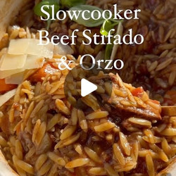 Slow Cooker Beef Stifado &amp; Orzo