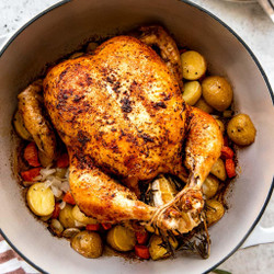 Whole Dutch Oven Roast Chicken