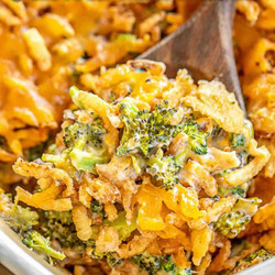 French Onion Broccoli Cheese Casserole