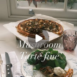 Mushroom Tarte Fine With Creamy Gorgonzola