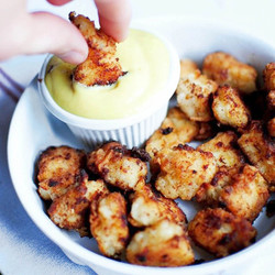 Chick-fil-a Nuggets With Honey Mustard Dipping Sauce