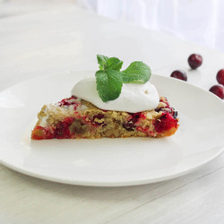 Crustless Cranberry Pie
