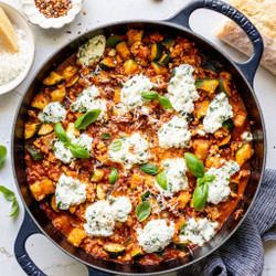 Zucchini &amp; Ground Turkey Skillet With Ricotta