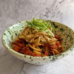 Gochujang Crispy Rice Salad With Sesame Chicken