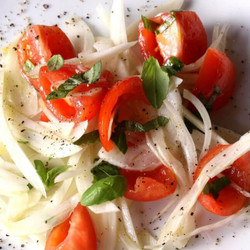 Fennel, Tomato, And Basil Salad With Lemon Vinaigrette