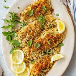 Easy Baked Flounder Oreganata