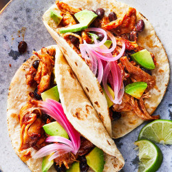 Pressure Cooker Chipotle-Honey Chicken Tacos