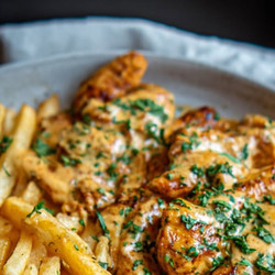 Creamy Paprika Chicken &amp; Fries
