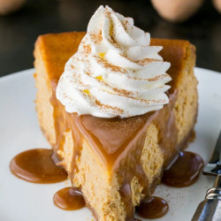 Pumpkin Cheesecake Recipe w/ Caramel Sauce Natasha's Kitchen