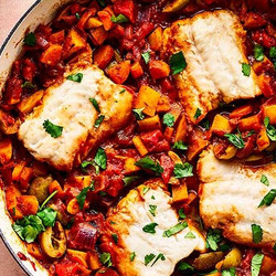 Cod &amp; Olive Tagine With Brown Rice