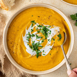 Easy Spiced Carrot Lentil Soup