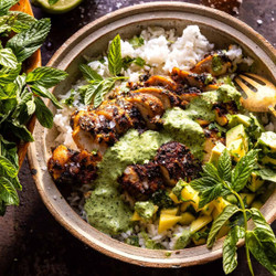 Peruvian Chicken With Creamy Green Sauce