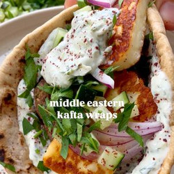 Middle Eastern Wraps With Kaftas And Halloumi