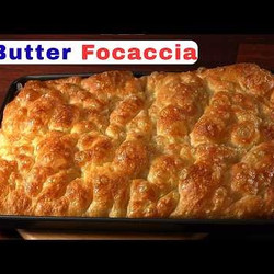 🍕No-knead Butter Focaccia With Big Air Pockets🍕