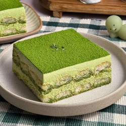 Eggless Matcha Tiramisu