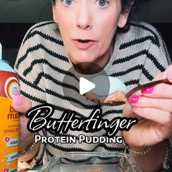 Chocolate butterfinger  Protein Pudding