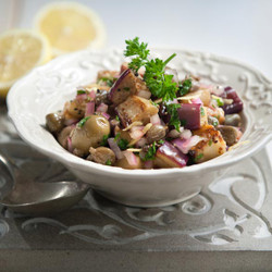 Salad With Aubergines, Lemon And Capers