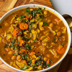 Miso Cabbage Red Lentil Soup