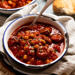 Chorizo Chickpea Stew (fast)