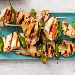 Lemon Chicken And Shishito Pepper Kebabs