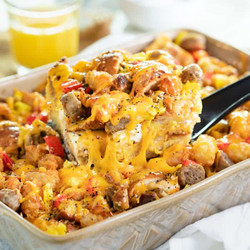 Overnight Everything Bagel Breakfast Casserole