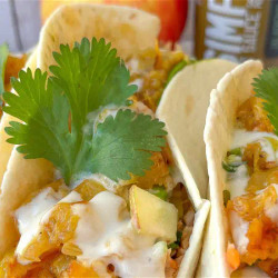 Fish Tacos With A Spicy Grilled Pineapple Apple Slaw