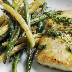 Cod With Crispy Green Beans