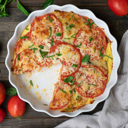 Easy Crustless Tomato Pie