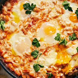 Cheesy White Bean Skillet