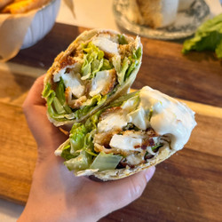 Crispy Halloumi Caesar Salad Wraps