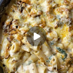 Baked Spinach And Spicy Mushroom Rigatoni
