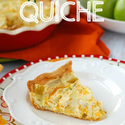 Apple Cheddar Quiche