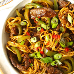 Beef Stir Fry {with Noodles And Sticky Sauce}