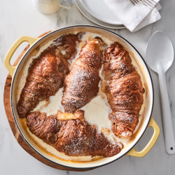 Easy Lemon Custard Croissant Pudding