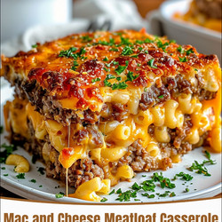Mac and Cheese Meatloaf Casserole