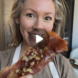 Crispy Prosciutto Wrapped Boursin Cheese With Honey And Chopped Nuts
