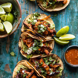 Chicken Al Pastor Tacos With Garlic Lime Special Sauce