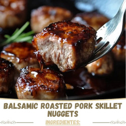 Balsamic Roasted Pork Skillet Nuggets