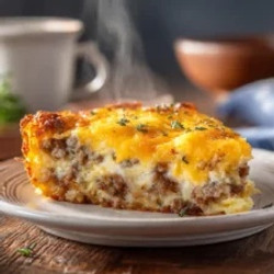 Sausage &amp; Cream Cheese Hash Brown Breakfast Casserole