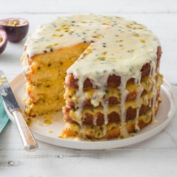 Coconut Butter Cake Layered With Passionfruit Butter