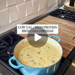 High Protein Low Calorie Broccoli Cheddar Soup