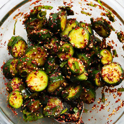 Korean Marinated Cucumbers