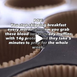 Blood-sugar-steady Blueberry Breakfast Muffins